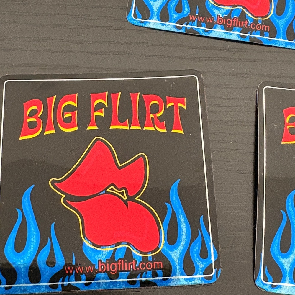 Vintage Y2K Big Flirt Red and Blue Stickers - Picture 9 of 13